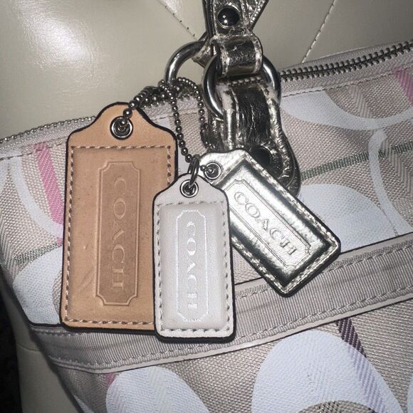 Coach Tattersall Sequin Lurex Metallic Signature Sateen GlamTote - Picture 2 of 13